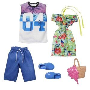 Barbie Fashion Ken&Barbie Tropical Outfit & Accessories Set